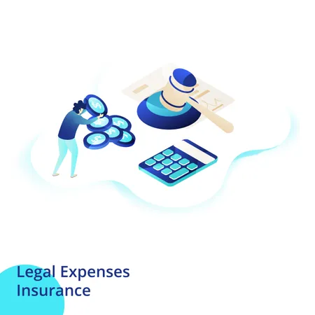 Web design page templates for Legal Expenses Illustration