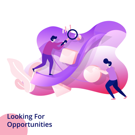 Web design page templates for Looking For Opportunities Illustration