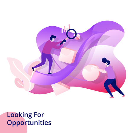 Web design page templates for Looking For Opportunities  Illustration