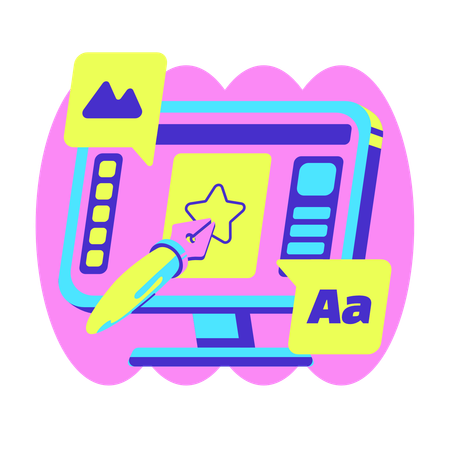Web designing  Illustration