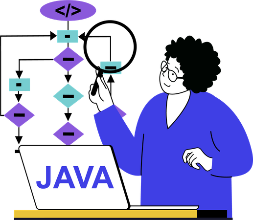 Web developer discussing about structure  Illustration