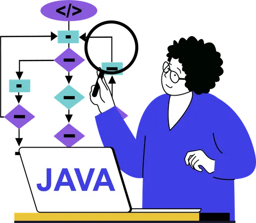 Web developer discussing about structure  Illustration