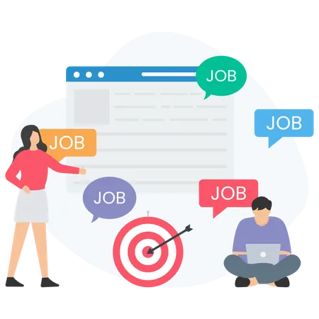 Web developer doing web development  Illustration