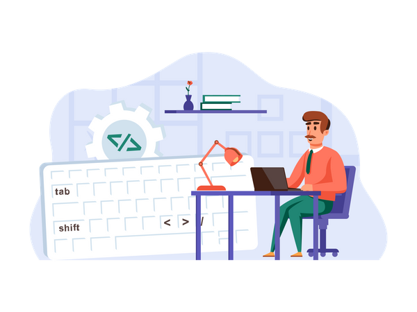 Web Developer  Illustration