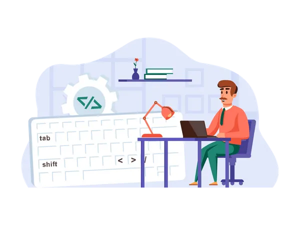 Web Developer  Illustration