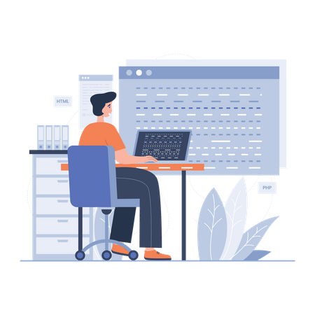 Web Developer  Illustration