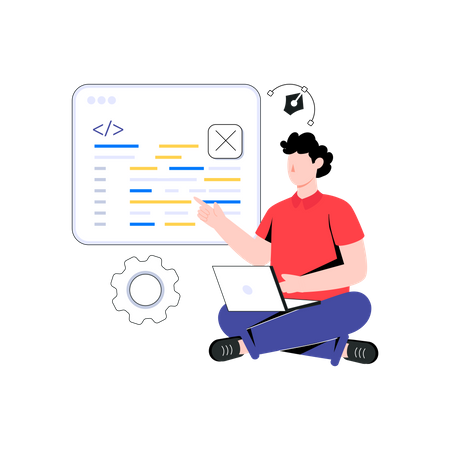 Web Developer  Illustration