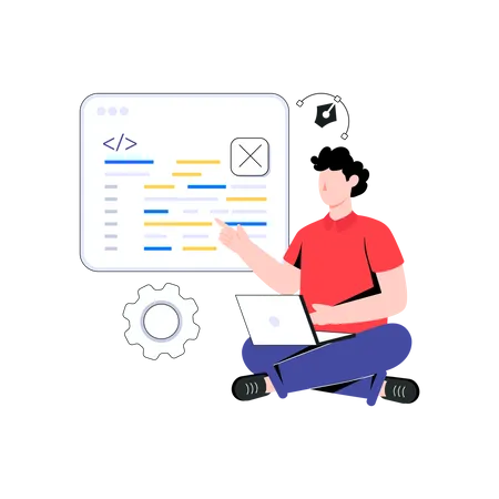 Web Developer  Illustration