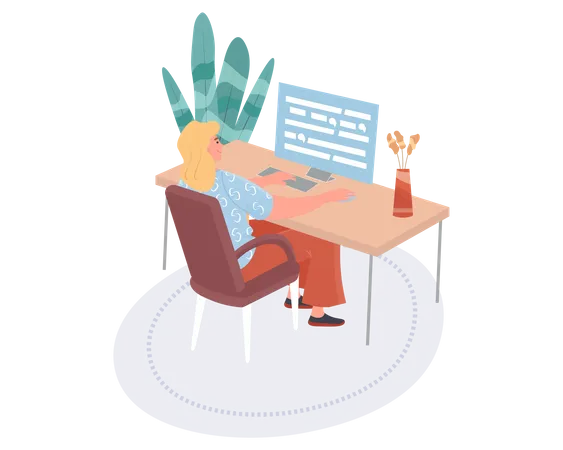 Web Developer  Illustration