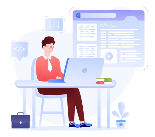 Web Developer  Illustration