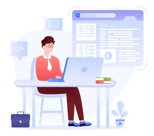 Web Developer  Illustration