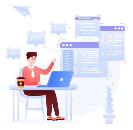 Web Developer  Illustration