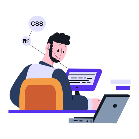 Web developer  Illustration