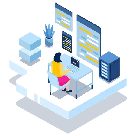 Web developer  Illustration