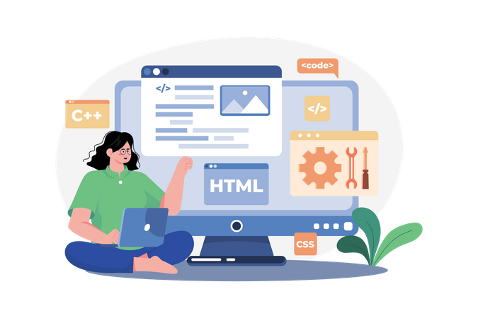 Web Developer  Illustration