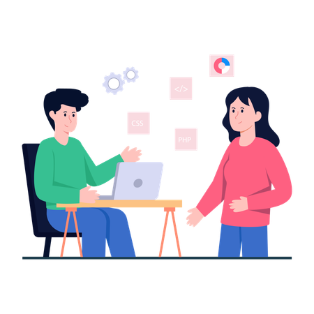 Web Developer  Illustration