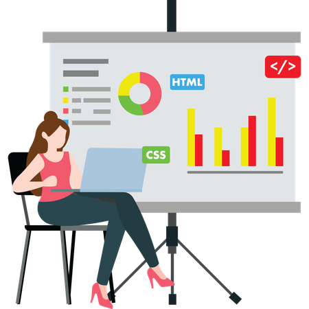 Web developer implementing technical SEO improvements  Illustration