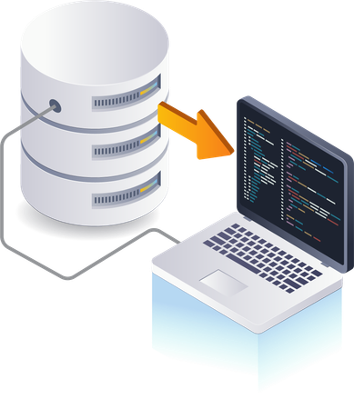 Web developer program language database  Illustration