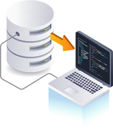 Web developer program language database  Illustration