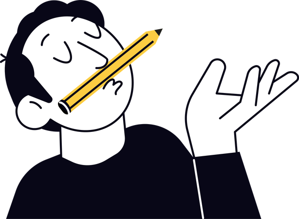 Web developer thinking  Illustration