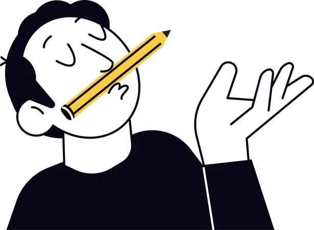 Web developer thinking  Illustration