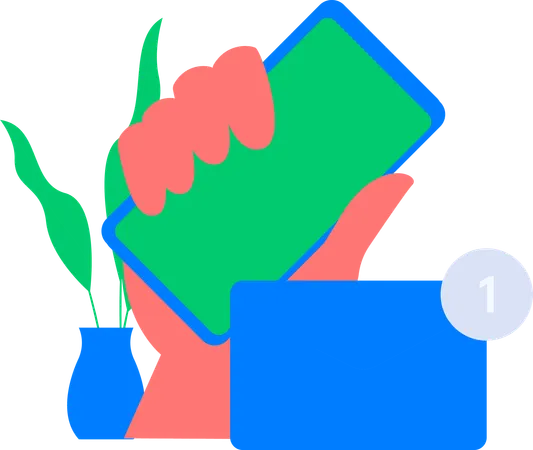 Web developer working on project  Illustration