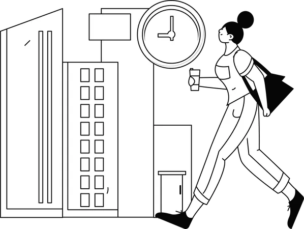 Web developer working on project  Illustration
