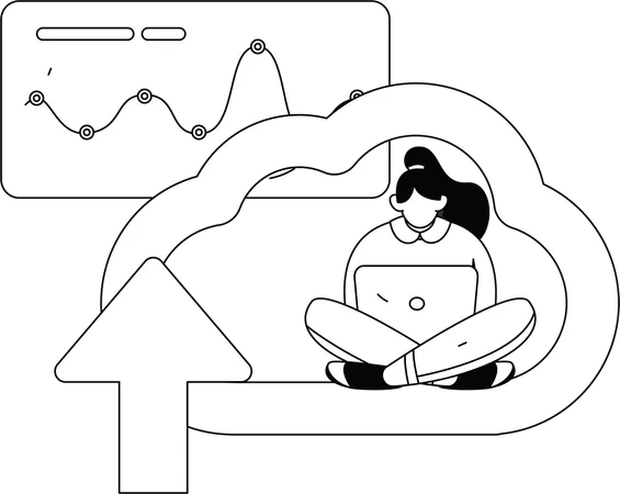 Web developer working on project  Illustration