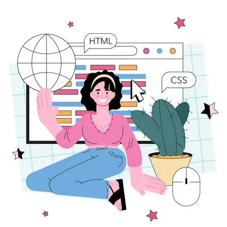 Programming Concept Idea Of Coding Testing And Writing Programs And Applications Website Front End And Back End Development And Optimization Flat Vector Illustration Illustration