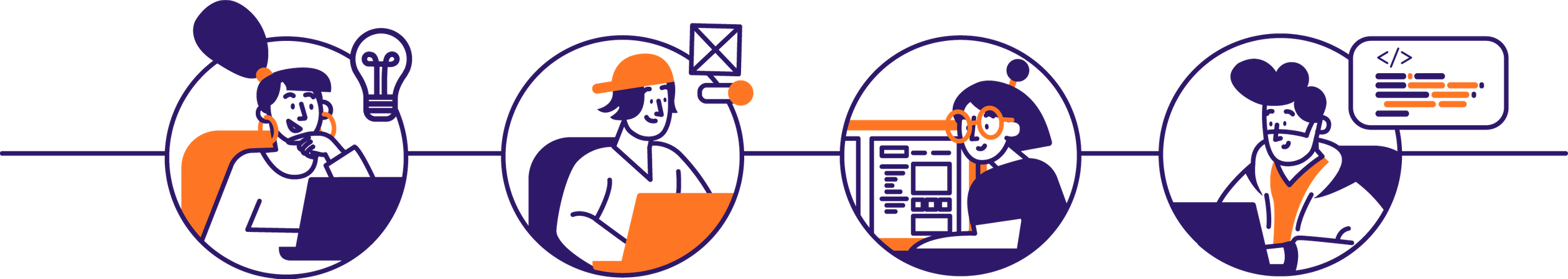 Web Development process  Illustration