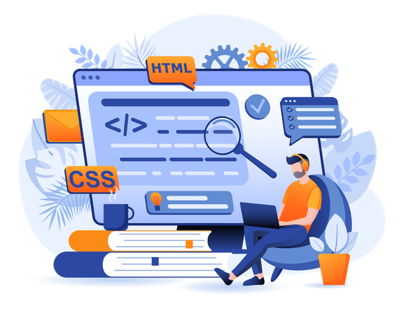 Web Development Programming  Illustration