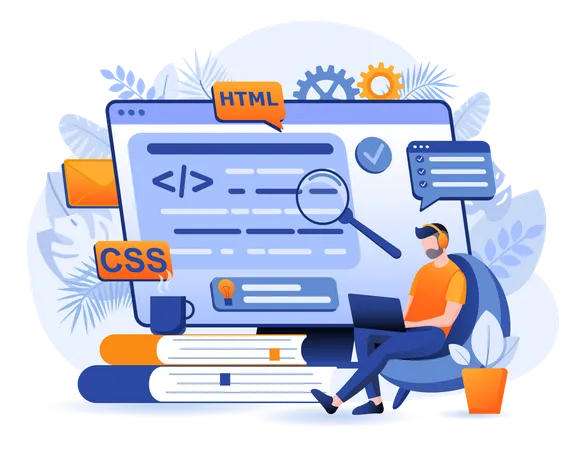 Web Development Programming  Illustration