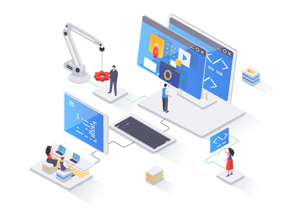 Web development Service  Illustration