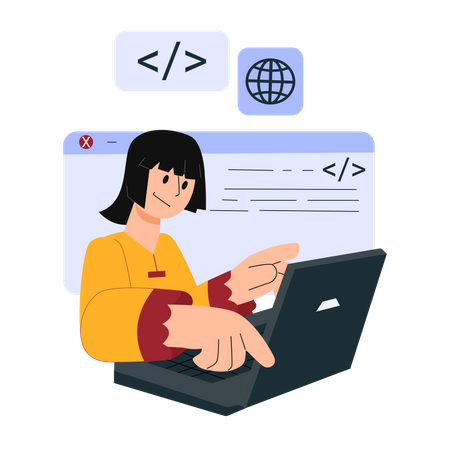 Web development service  Illustration