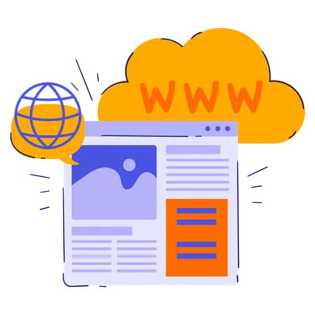 Web Domain  Illustration