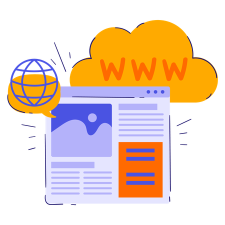 Web Domain  Illustration