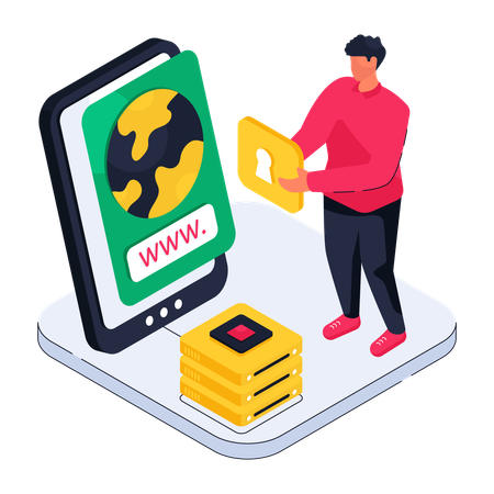 Web Domain  Illustration