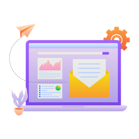 Web Email  Illustration