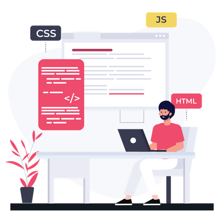 Web-Entwickler  Illustration