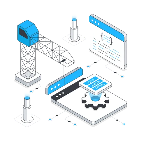 Web Entwicklung  Illustration