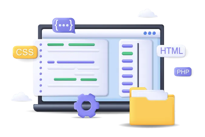 Web Entwicklung  Illustration