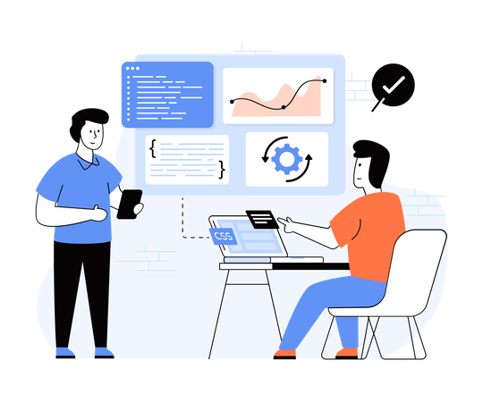 Webentwicklungsservice  Illustration