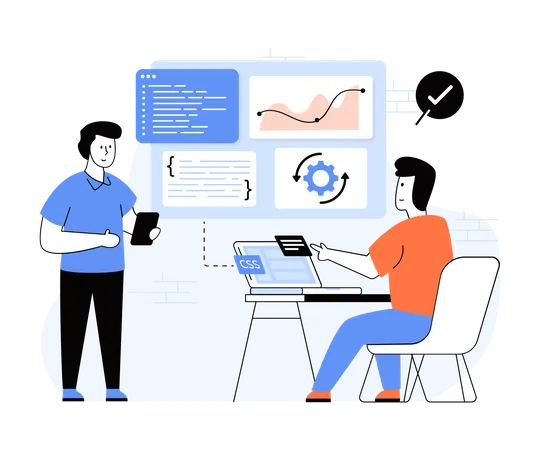 Webentwicklungsservice  Illustration