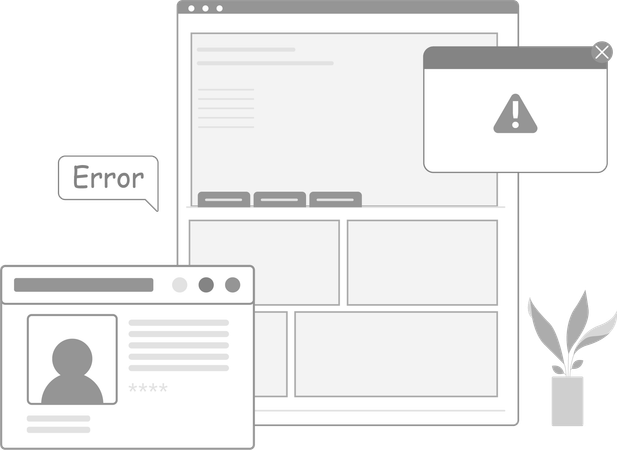 Web Error Report  Illustration