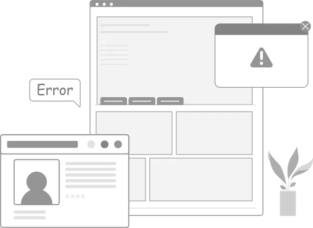 Web Error Report  Illustration
