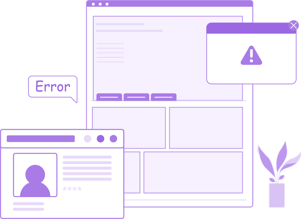 Web Error Report  Illustration