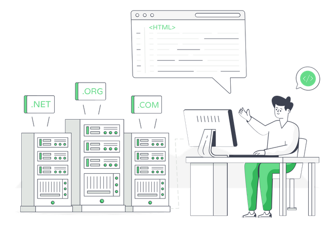 Web Hosting  Illustration