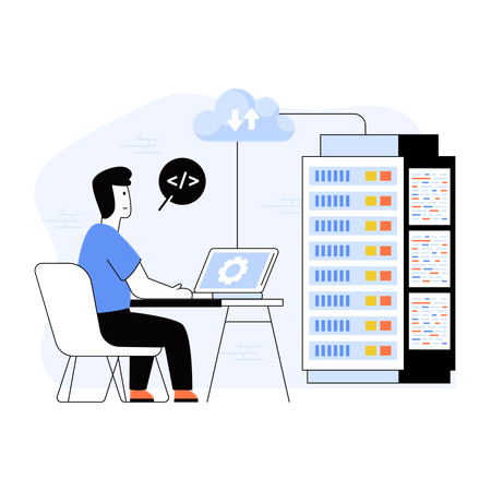 Web Hosting  Illustration