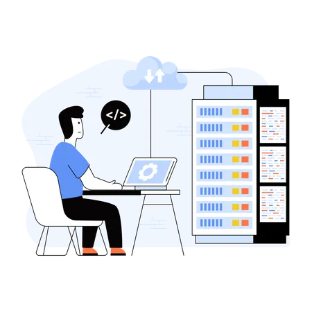 Web Hosting  Illustration