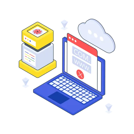 Web Hosting  Illustration